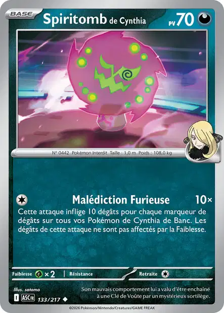 ME02.5 [FR] ASC (POKEBALL) 133 SPIRITOMB DE CYNTHIA (UNCO)
