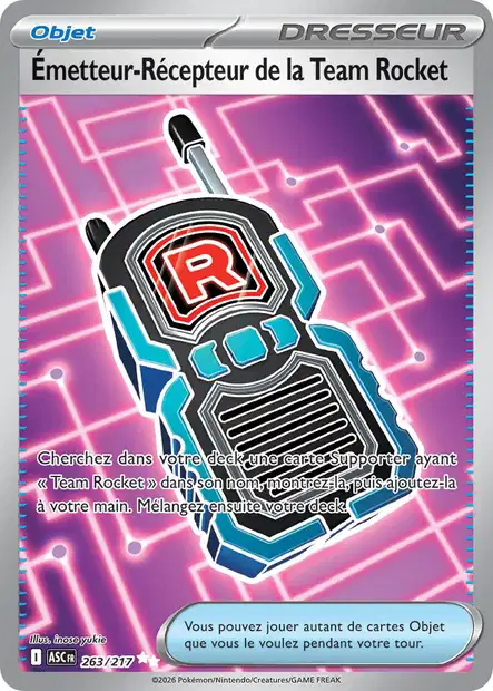 ME02.5 [FR] ASC 263 &Eacute;METTEUR-RECEPTEUR DE LA TEAM ROCKET (SECRETE ULTRA RARE)