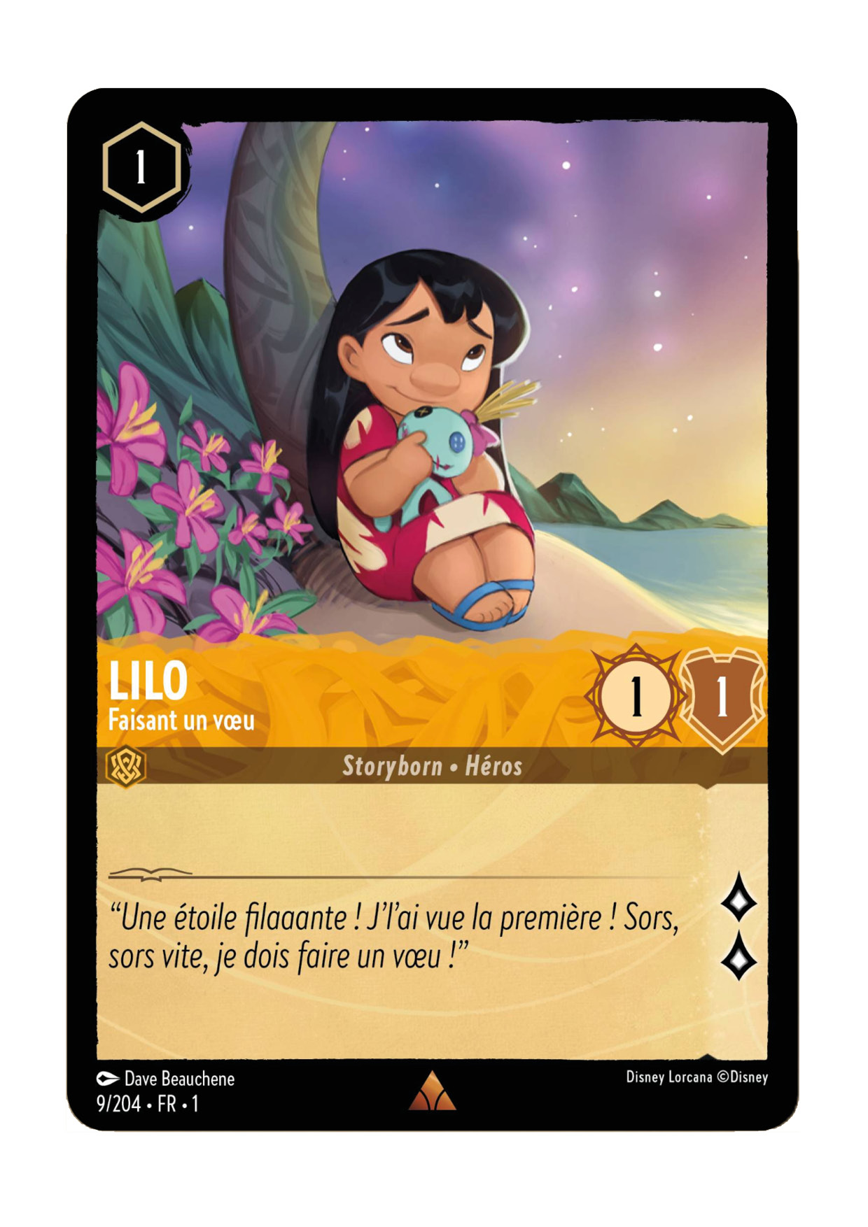 LOR01 [FR] TFC 009 LILO, FAISANT UN VOEU (RARE)