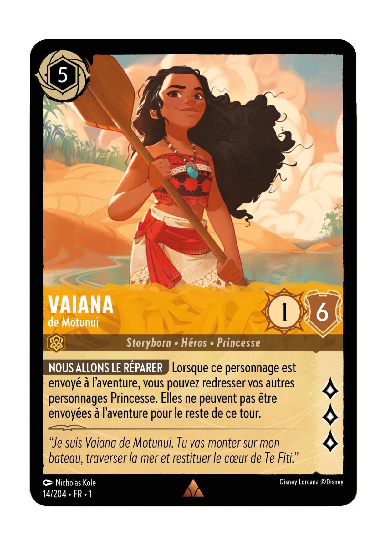 LOR01 [FR] TFC 014 VAIANA, DE MOTUNUI (RARE)