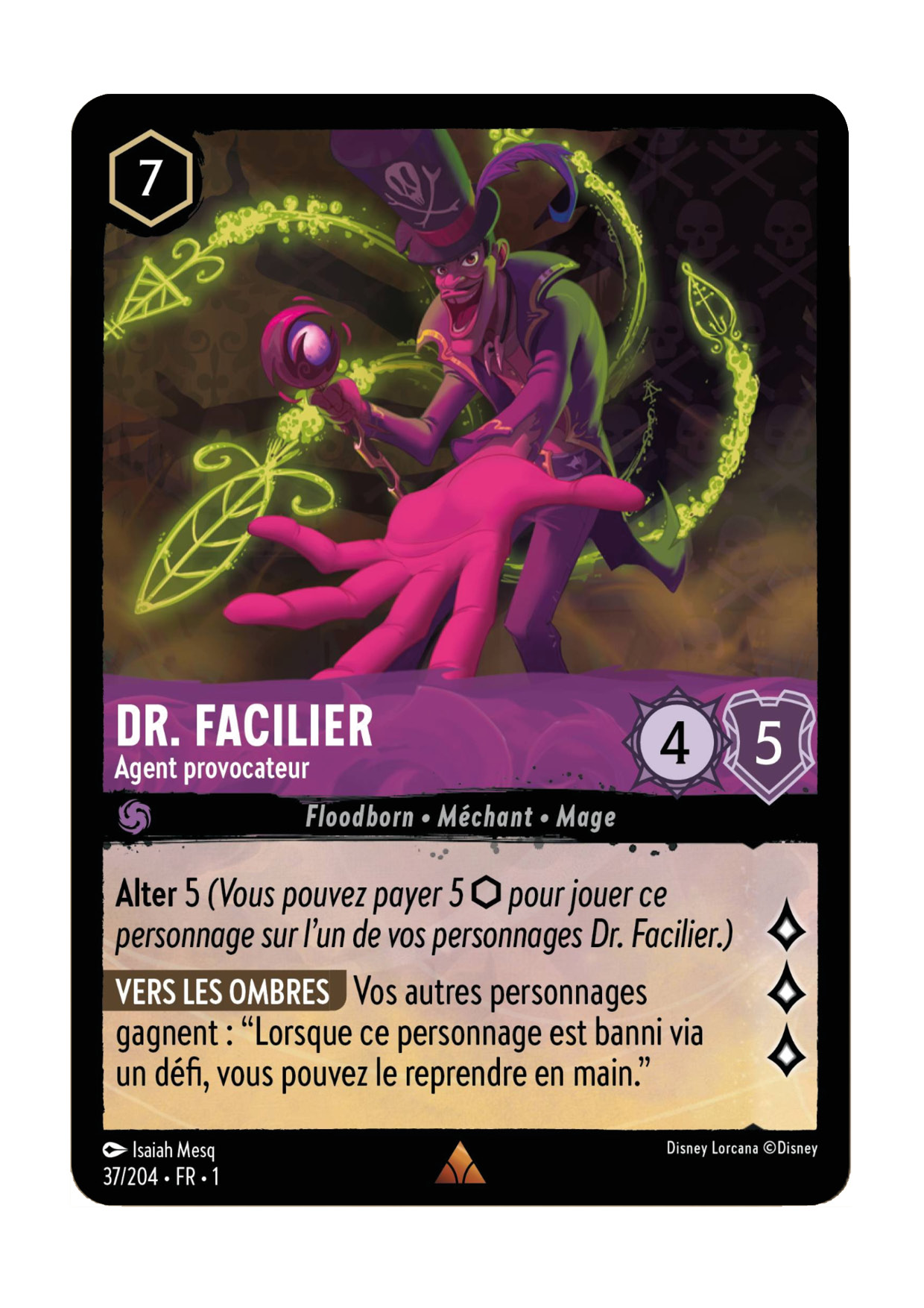 LOR01 [FR] TFC 037 DR. FACILIER, AGENT PROVOCATEUR (RARE)