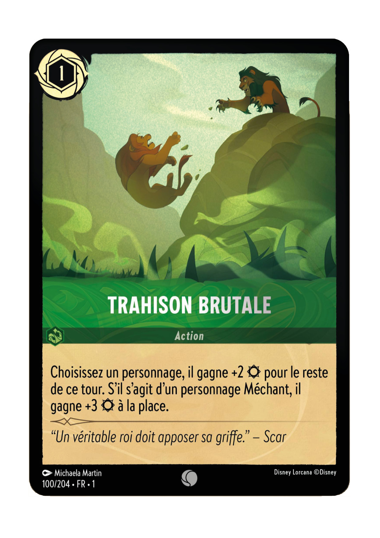 LOR01 [FR] TFC (FOIL) 100 TRAHISON BRUTALE (COMMUNE)