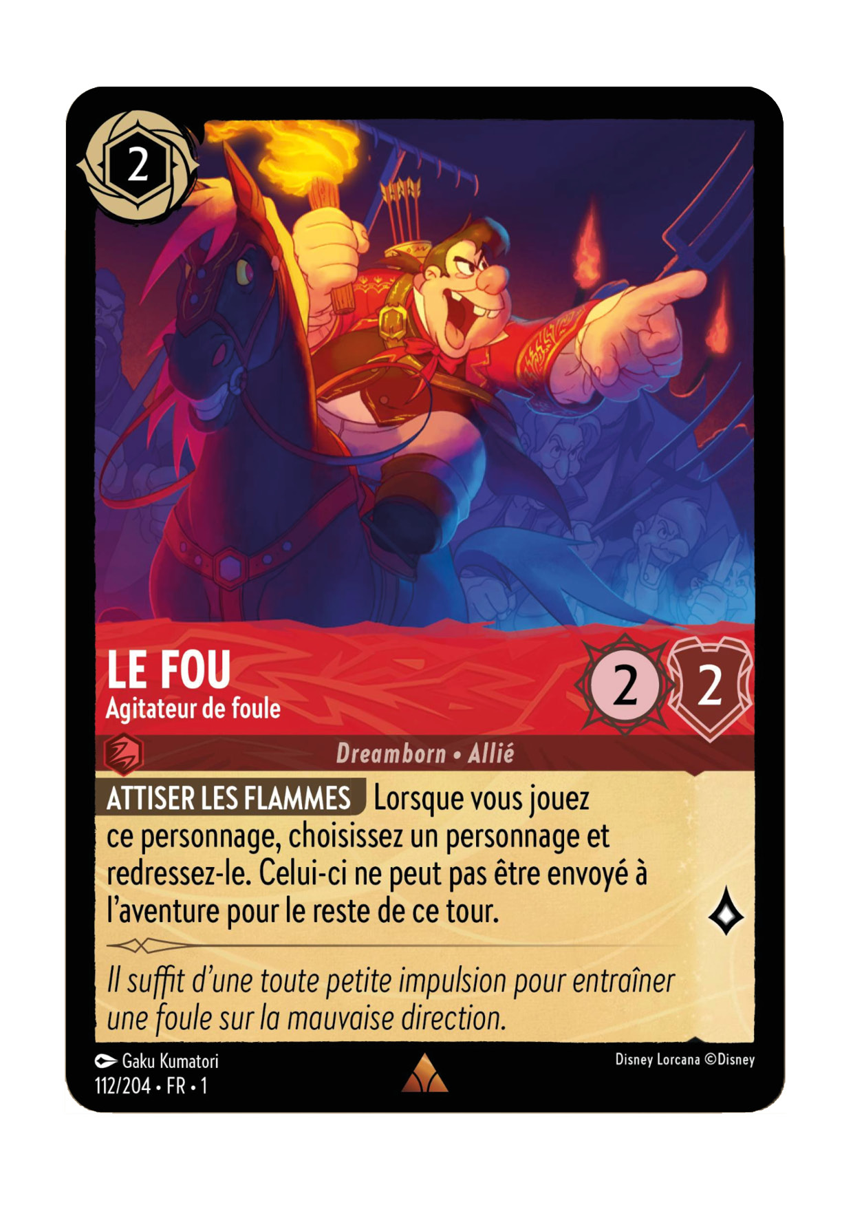 LOR01 [FR] TFC 112 LE FOU, AGITATEUR DE FOULE (RARE)