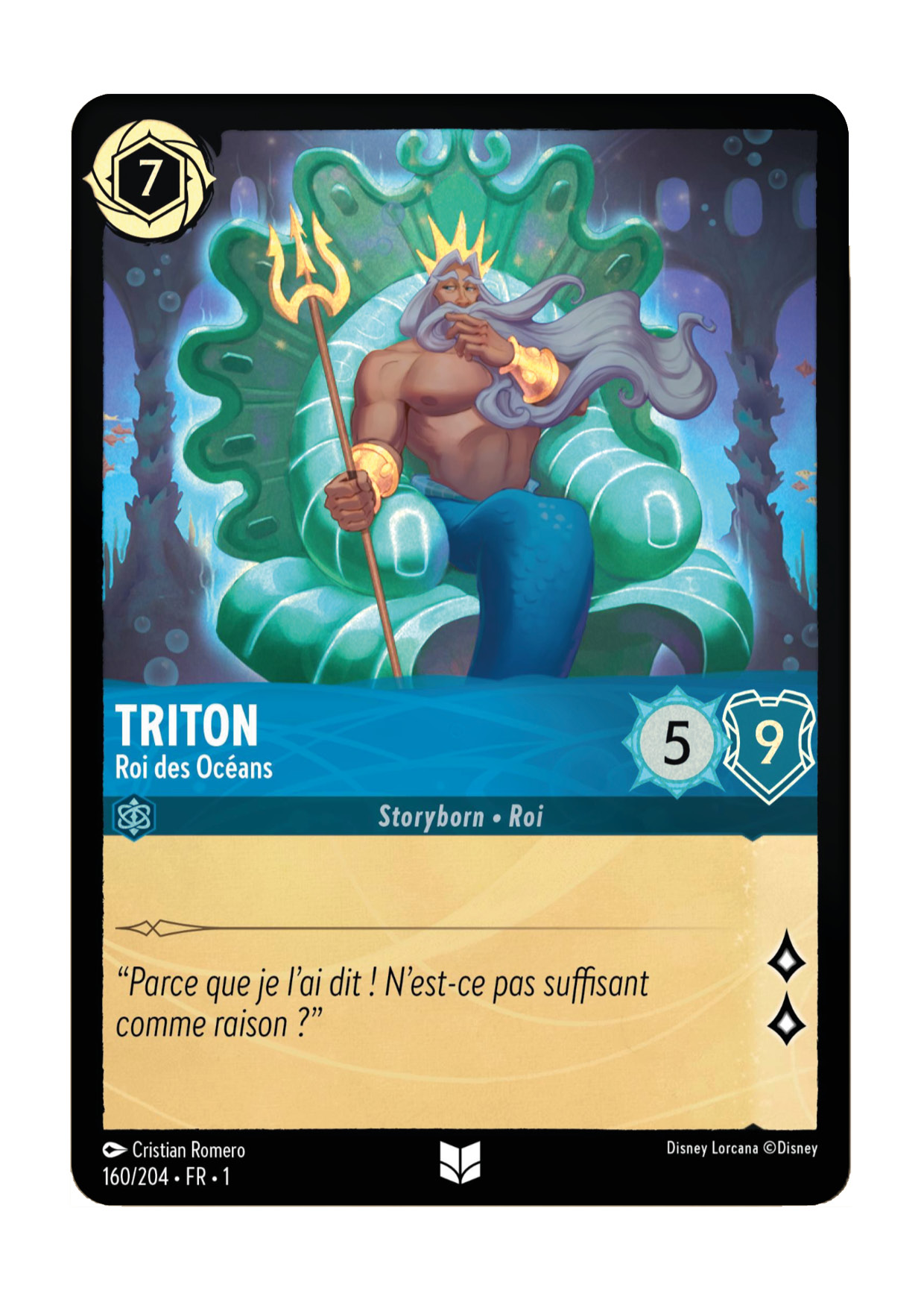 LOR01 (FOIL) 160 TRITON, ROI DES OCEANS (UNCO) - [FR]