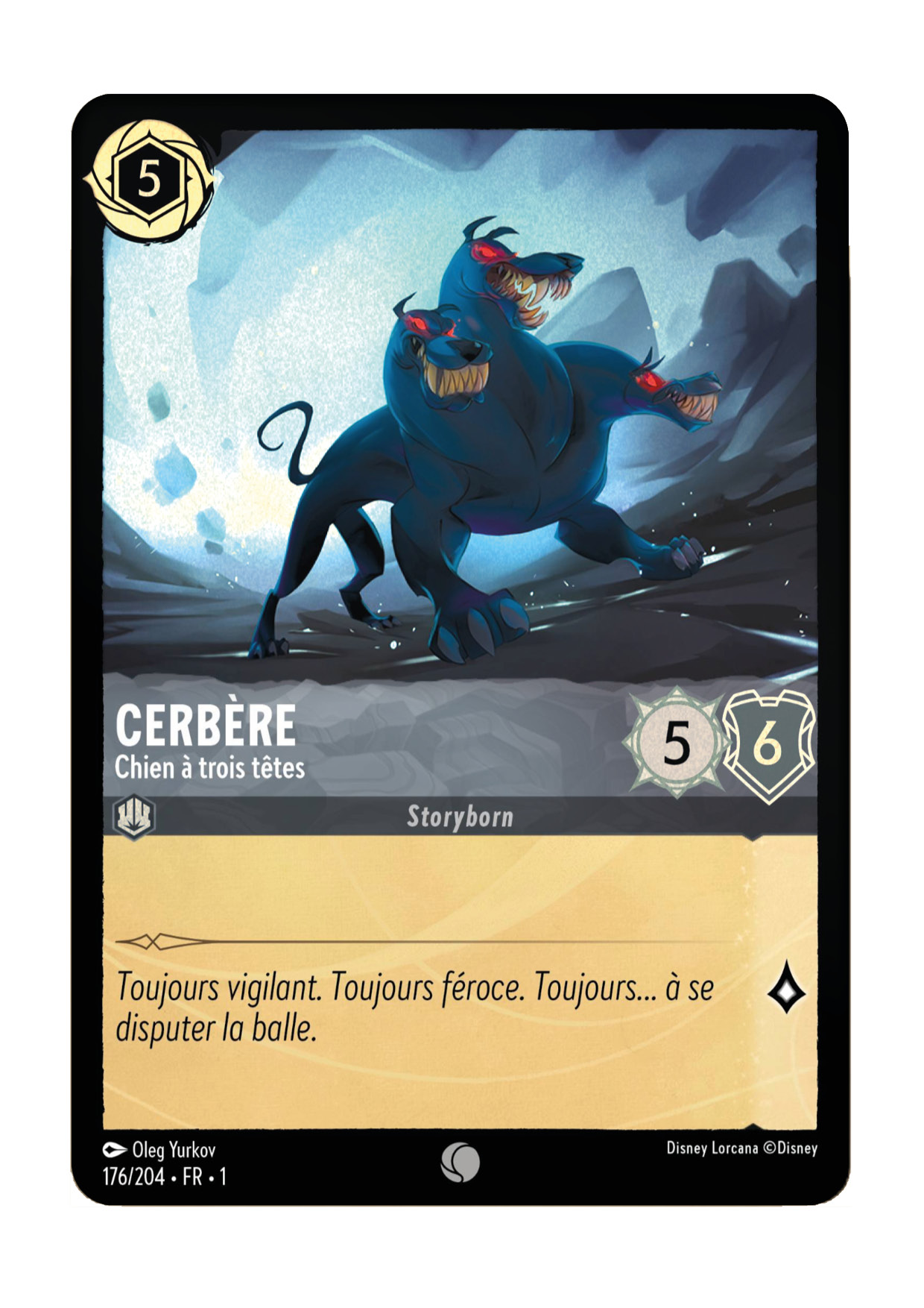 LOR01 [FR] TFC (FOIL) 176 CERBÈRE, CHIEN A TROIS TETES (COMMUNE)