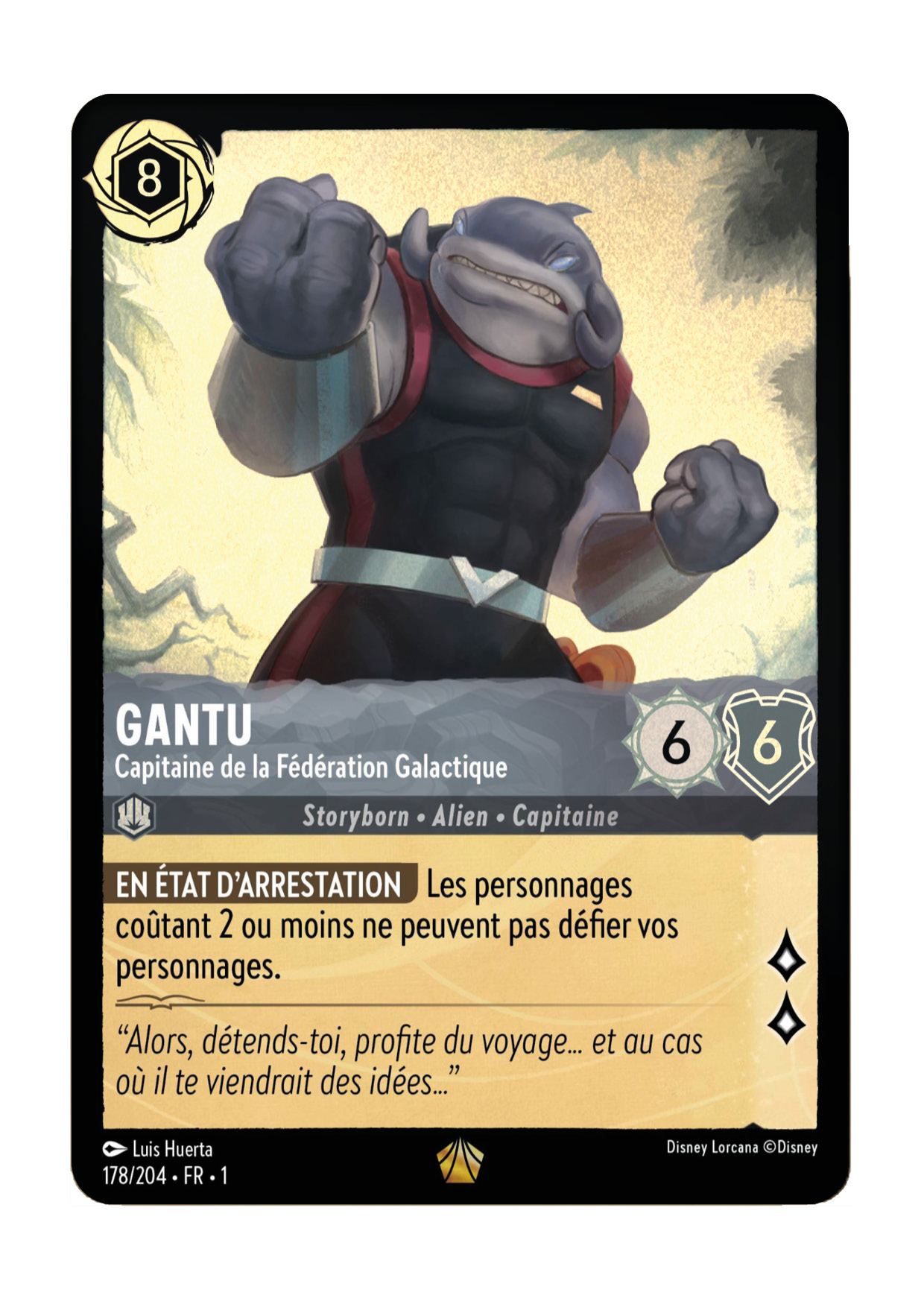 LOR01 (FOIL) 178 GANTU CAPITAINE DE LA F&Eacute;D&Eacute;RATION GALACTIQUE (LEGENDAIRE) - [FR]
