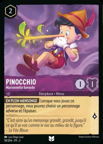 LOR02 058 PINOCCHIO, MARIONNETTE BAVARDE (UNCO) - [FR]