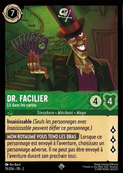 LOR02 [FR] ROF 079 DR. FACILIER, LIT DANS LES CARTES (SUPER RARE)