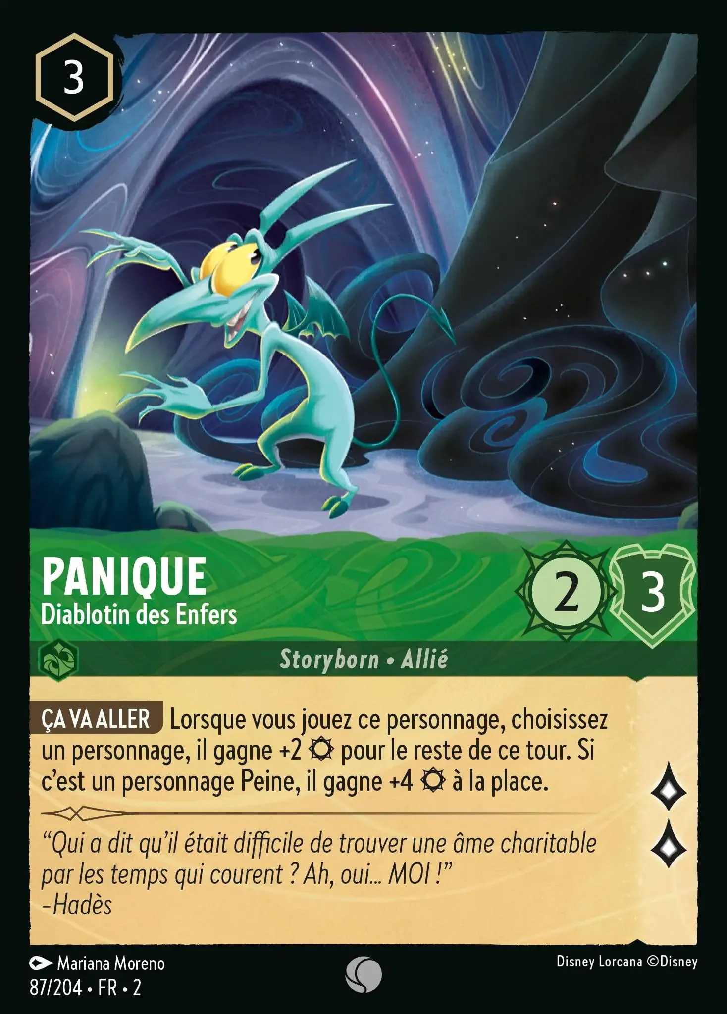 LOR02 [FR] ROF (FOIL) 087 PANIQUE, DIABLOTIN DES ENFERS (COMMUNE)