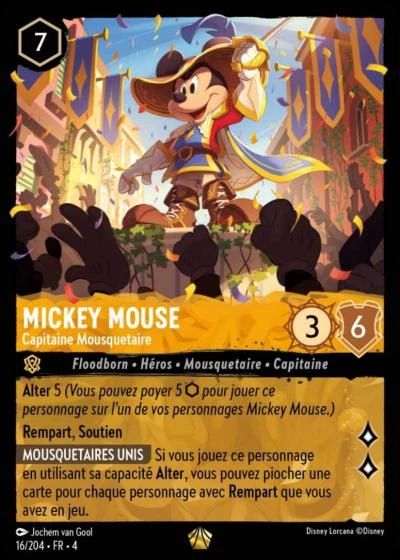 LOR04 [FR] URS 016 MICKEY MOUSE, CAPITAINE MOUSQUETAIRE (LEGENDAIRE)