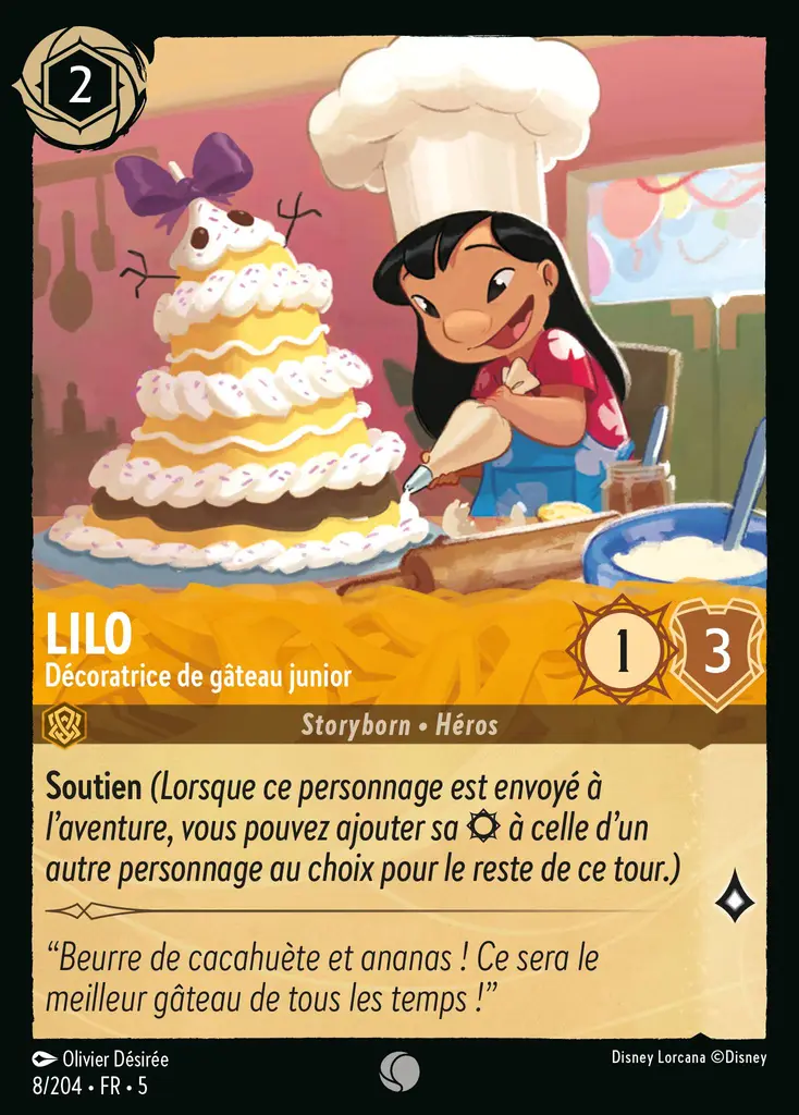 LOR05 [FR] SSK (FOIL) 008 LILO,&nbsp;DECORATRICE DE GATEAU JUNIOR