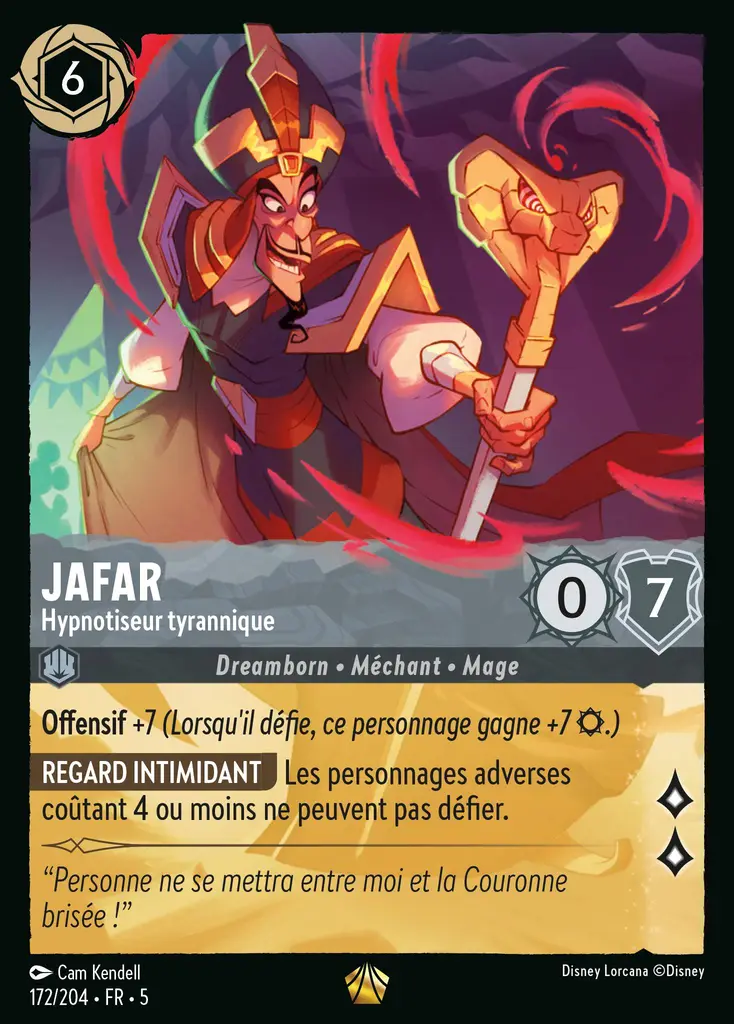 LOR05 [FR] SSK (FOIL) 172 JAFAR, HYPNOTISEUR TYRANNIQUE (LEGENDAIRE)
