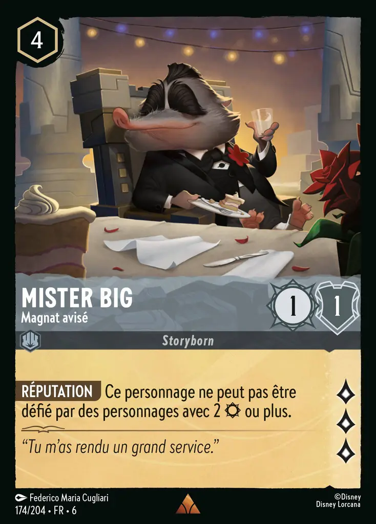 LOR06 [FR] AZS (FOIL) 174 MISTER BIG, MAGNAT AVISE (RARE)
