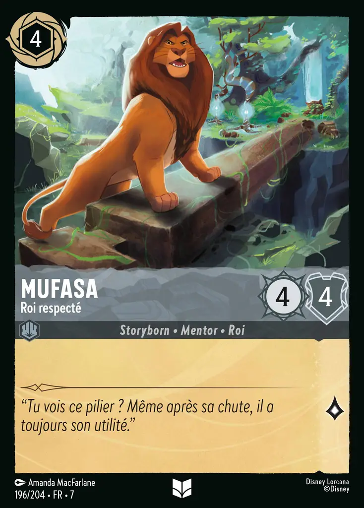 LOR07 [FR] ARI (FOIL) 196 MUFASA, ROI RESPECTE (UNCO)