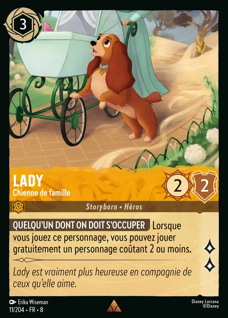 LOR08 [FR] JAF (FOIL) 011 LADY, CHIENNE DE FAMILLE (RARE)