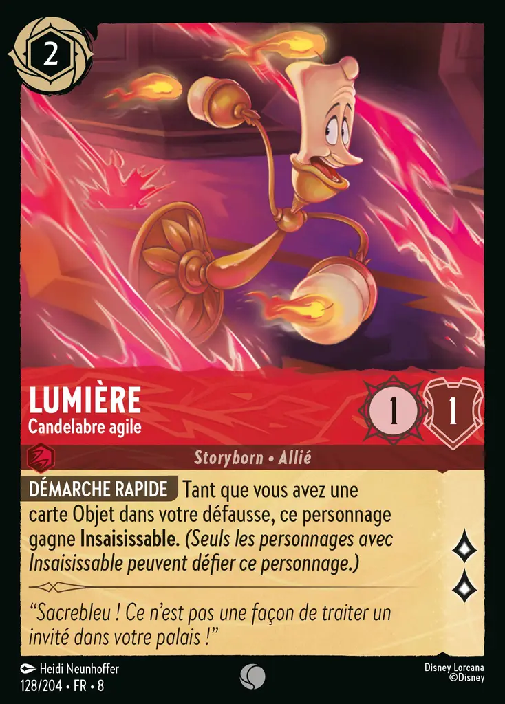 LOR08 [FR] JAF (FOIL) 128 LUMIERE, CANDELABRE AGILE (COMMUNE)