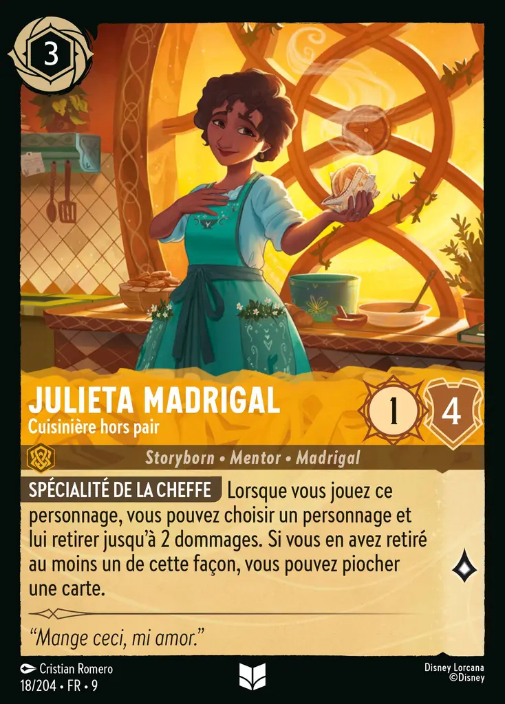 LOR09 [FR] FAB 018 JULIETA MADRIGAL,&nbsp;CUISINIERE HORS PAIR (UNCO)