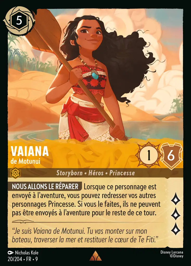 LOR09 [FR] FAB 020 VAIANA,&nbsp;DE MOTUNUI (RARE)