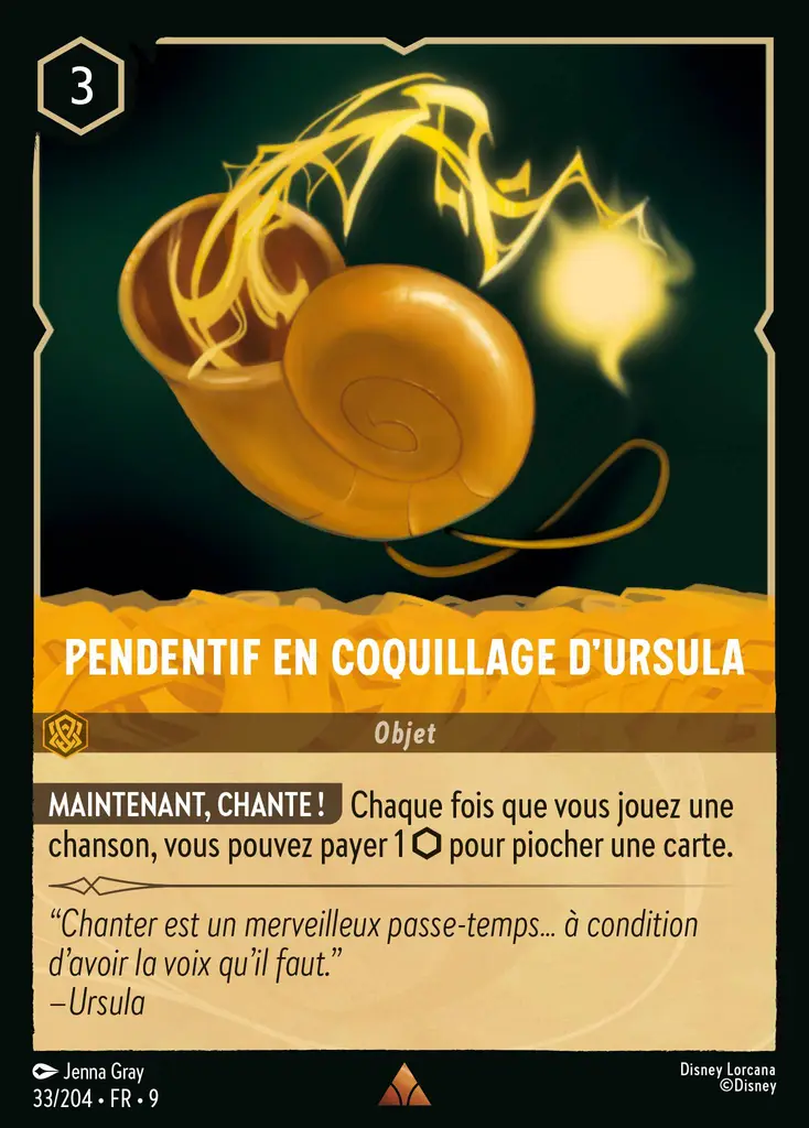 LOR09 [FR] FAB (FOIL) 033 PENDENTIF EN COQUILLAGE D'URSULA (RARE)
