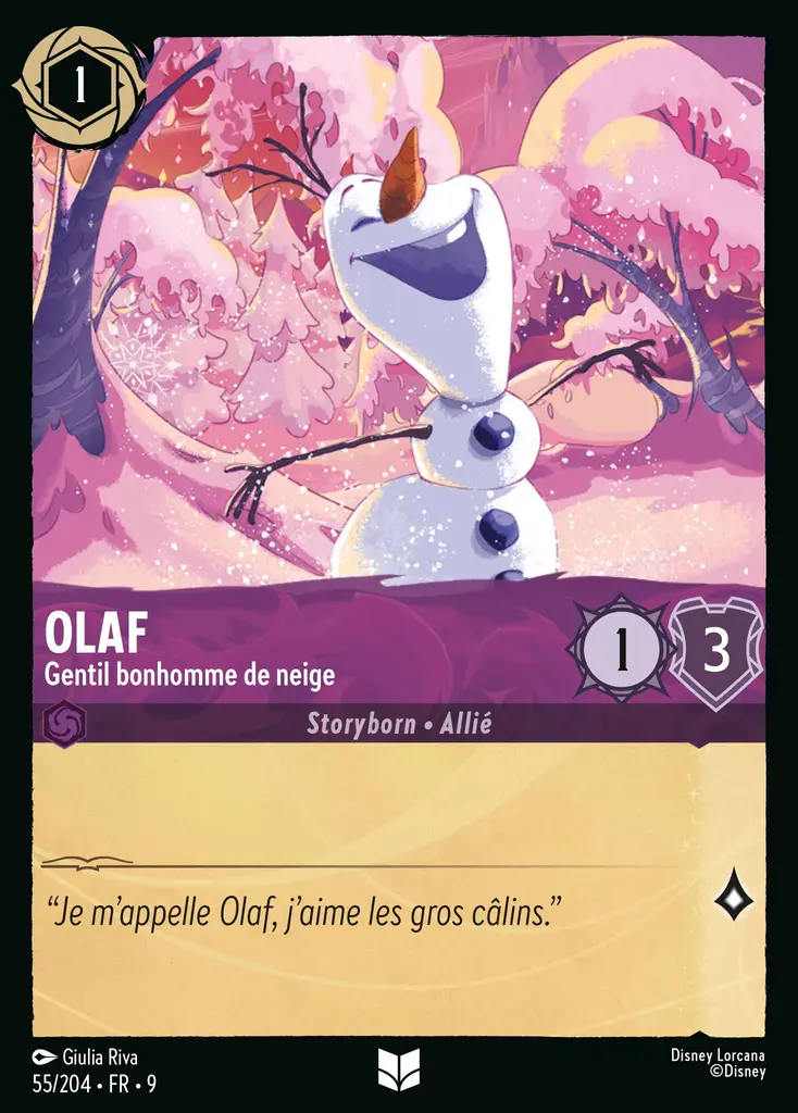 LOR09 [FR] FAB 055 OLAF,&nbsp;GENTIL BONHOMME DE NEIGE (UNCO)