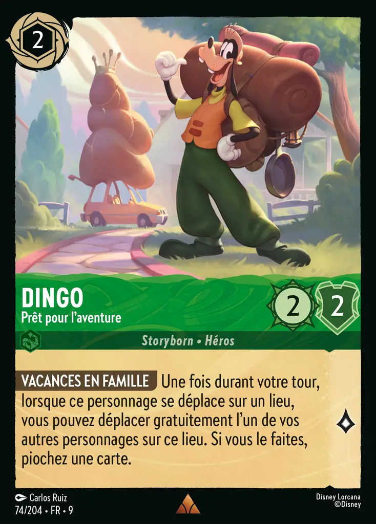 LOR09 [FR] FAB (FOIL) 074 DINGO,&nbsp;PRET POUR L'AVENTURE (RARE)