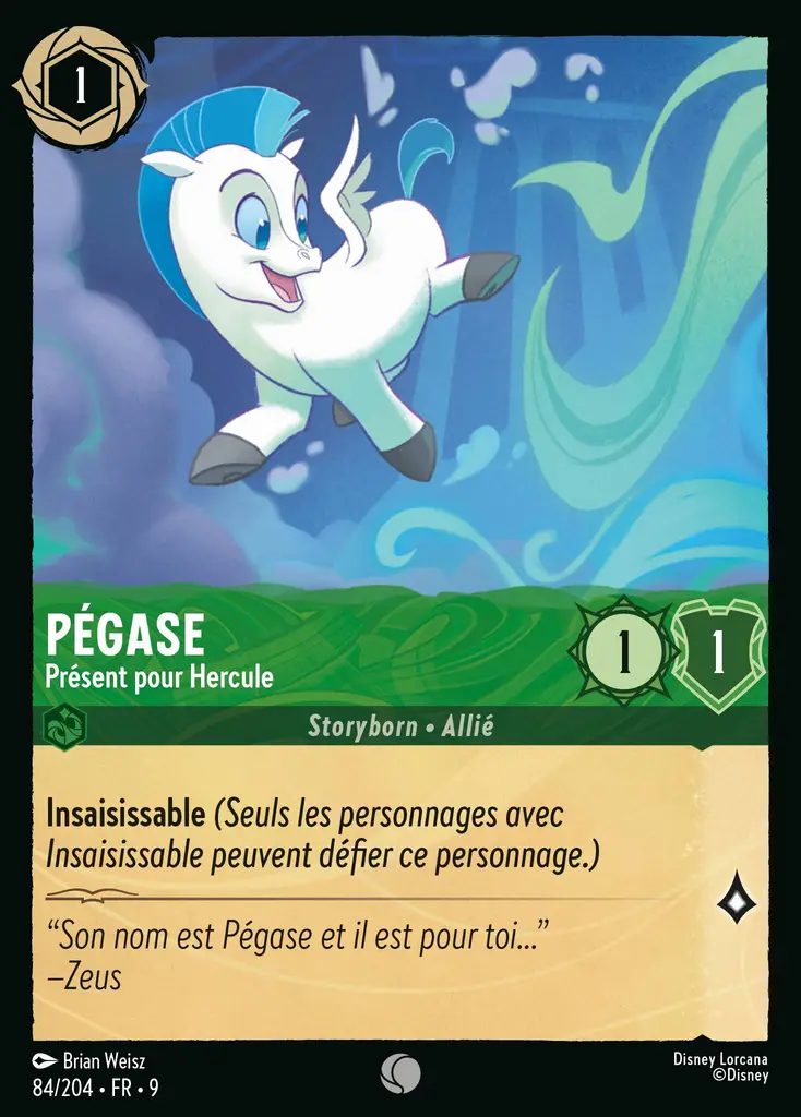 LOR09 [FR] FAB (FOIL) 084 PEGASE,&nbsp;PRESENT POUR HERCULE (COMMUNE)