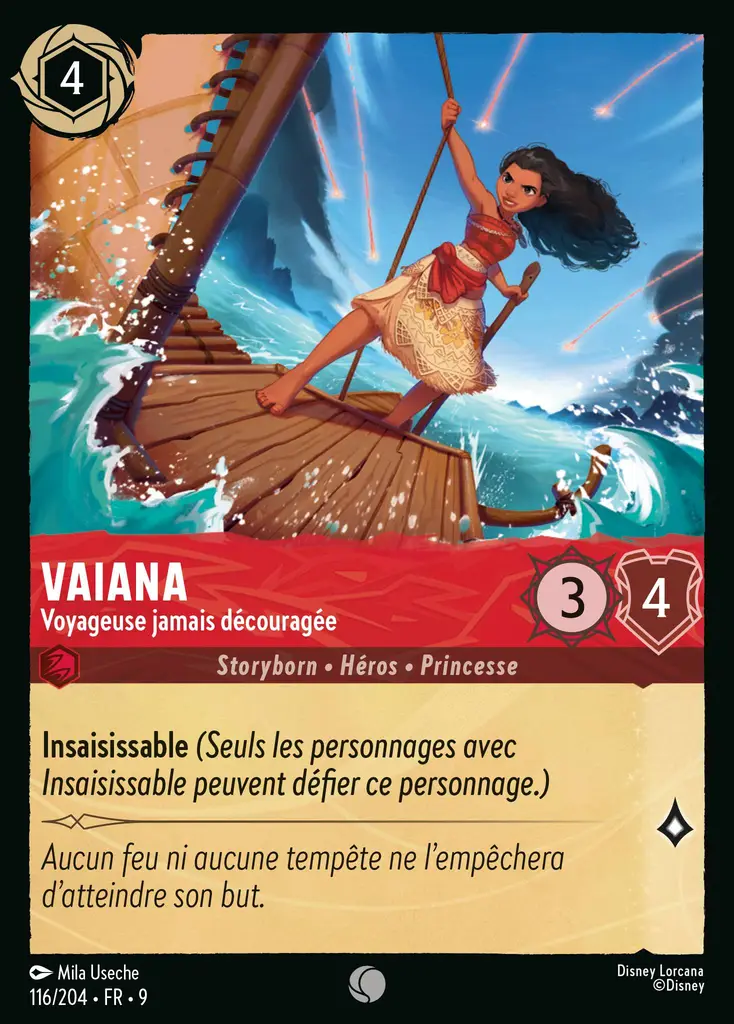LOR09 [FR] FAB (FOIL) 116 VAIANA,&nbsp;VOYAGEUSE JAMAIS DECOURAGEE (COMMUNE)