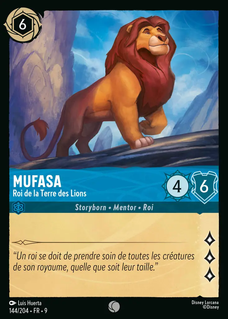 LOR09 [FR] FAB (FOIL) 144 MUFASA,&nbsp;ROI DE LA TERRE DES LIONS (COMMUNE)