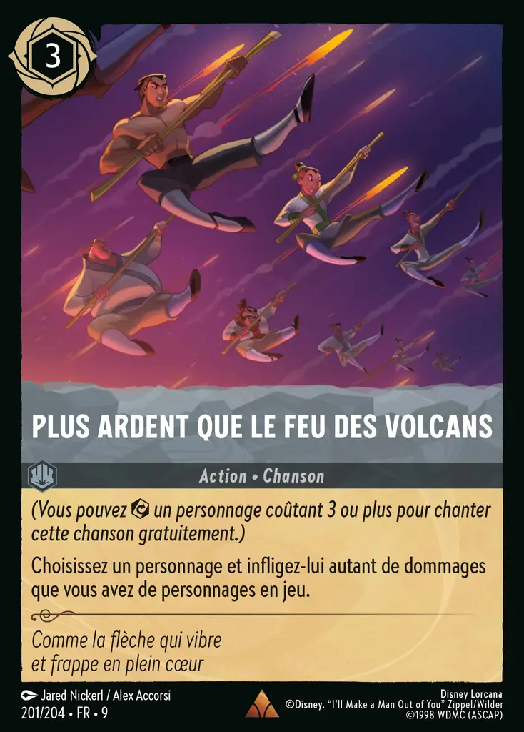LOR09 [FR] FAB (FOIL) 201 PLUS ARDENT QUE LE FEU DES VOLCANS (RARE)
