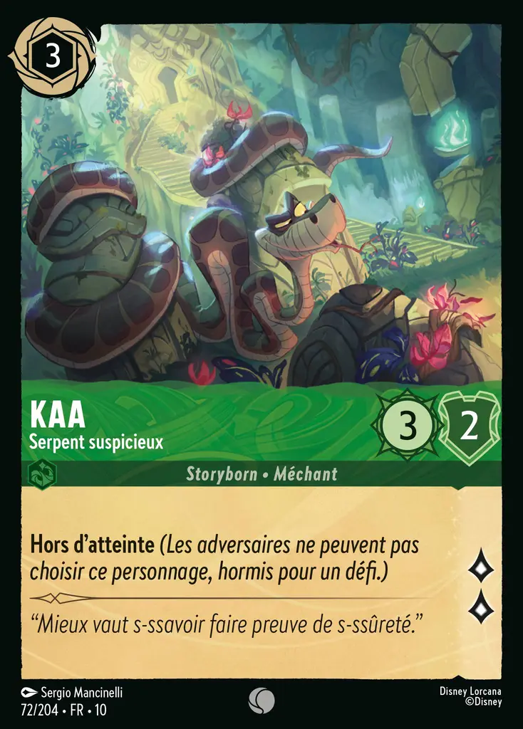 LOR10 [FR] WHI (FOIL) 072 KAA, SERPENT SUSPICIEUX (COMMUNE)