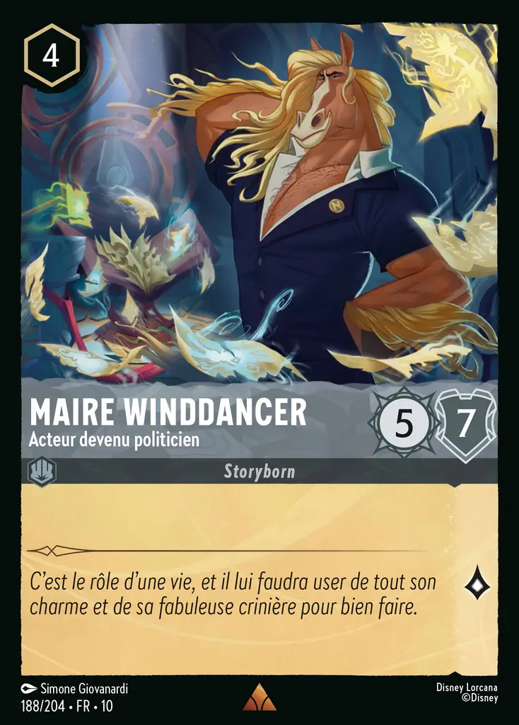 LOR10 [FR] WHI 188 MAIRE WINDDANCER, ACTEUR DEVENU POLITICIEN (RARE)