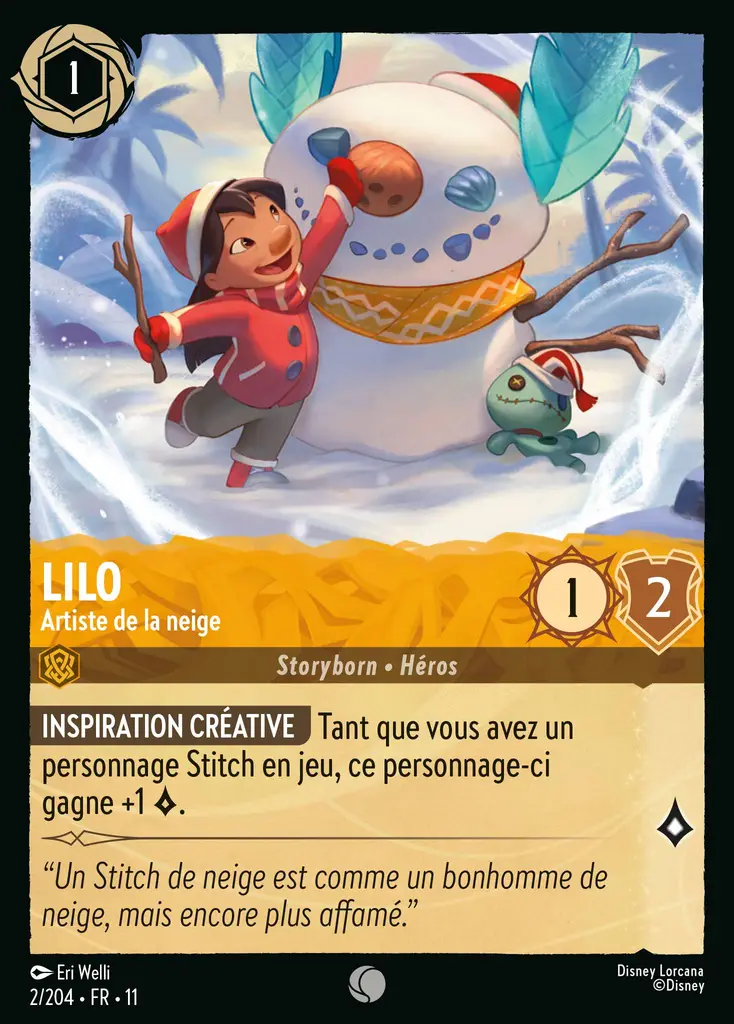 LOR11 [FR] WSP (FOIL) 002 LILO - ARTISTE DE LA NEIGE (COMMUNE)