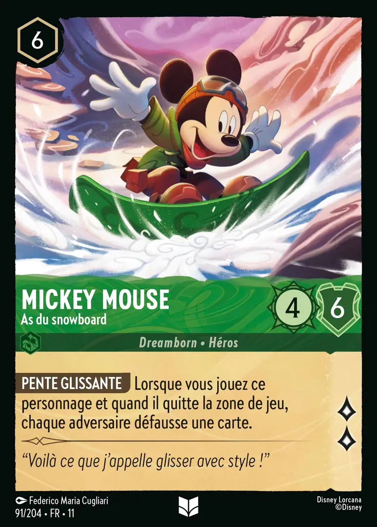 LOR11 [FR] WSP 091 MICKEY MOUSE - AS DU SNOWBOARD (UNCO)