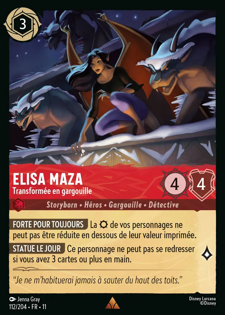 LOR11 [FR] WSP 112 ELISA MAZA - TRANSFORMEE EN GARGOUILLE (RARE)