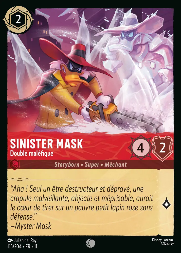 LOR11 [FR] WSP (FOIL) 115 SINISTER MASK - DOUBLE MALEFIQUE (COMMUNE)
