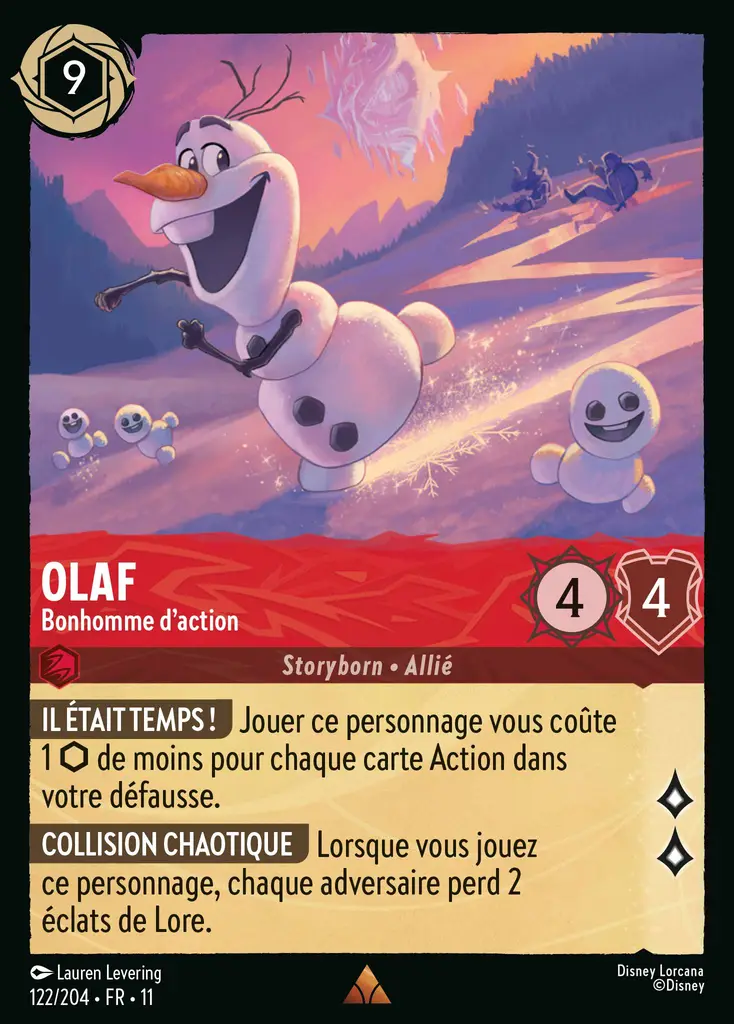 LOR11 [FR] WSP 122 OLAF - BONHOMME D'ACTION (RARE)