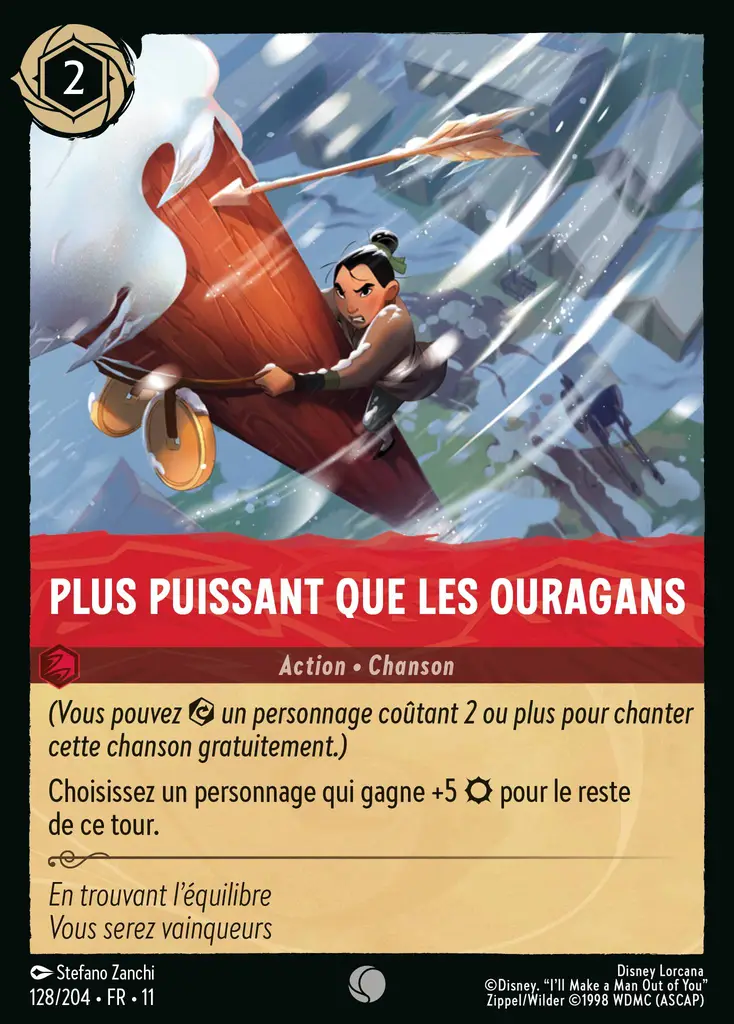 LOR11 [FR] WSP (FOIL) 128 PLUS PUISSANT QUE LES OURAGANS (COMMUNE)