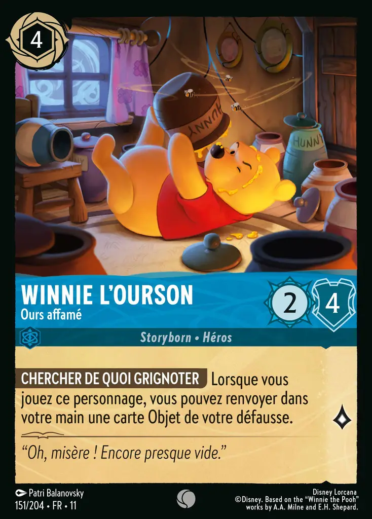 LOR11 [FR] WSP 151 WINNIE L'OURSON - OURS AFFAME (COMMUNE)