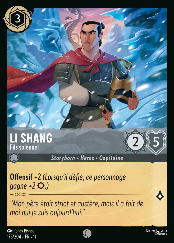 LOR11 [FR] WSP (FOIL) 175 LI SHANG - FILS SOLENNEL (COMMUNE)