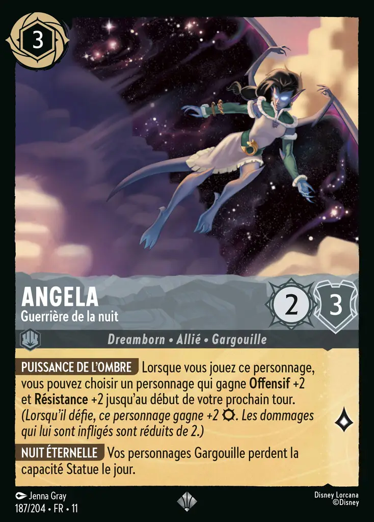 LOR11 [FR] WSP 187 ANGELA - GUERRIERE DE LA NUIT (SUPER RARE)