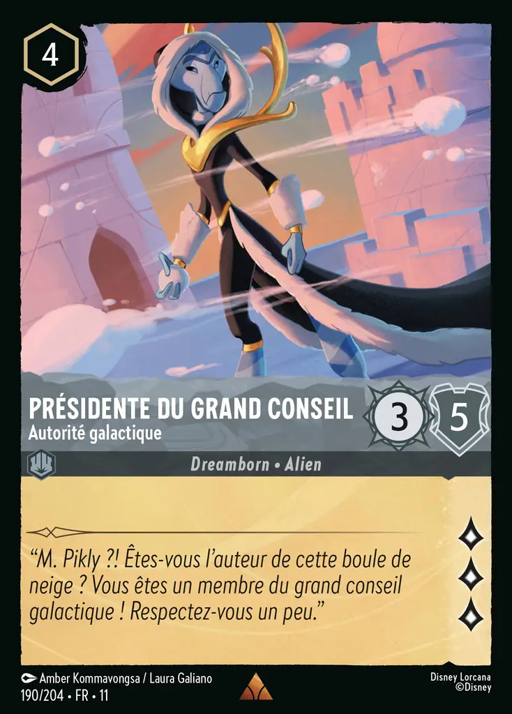 LOR11 [FR] WSP 190 PRESIDENTE DU GRAND CONSEIL - AUTORITE GALACTIQUE (RARE)