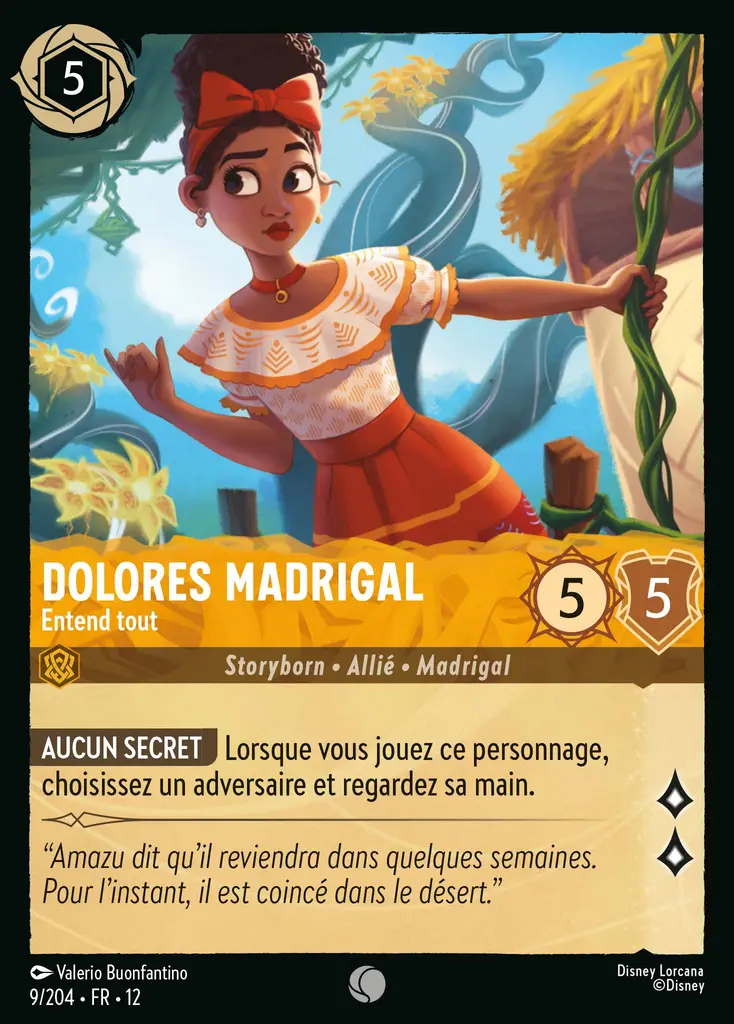 LOR12 [FR] WIL 009 DOLORES MADRIGAL, ENTEND TOUT (COMMUNE)