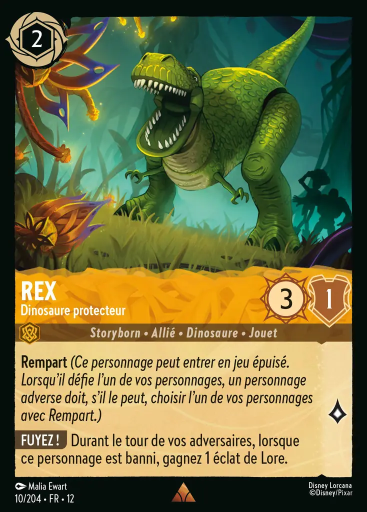 LOR12 [FR] WIL 010 REX, DINOSAURE PROTECTEUR (RARE)