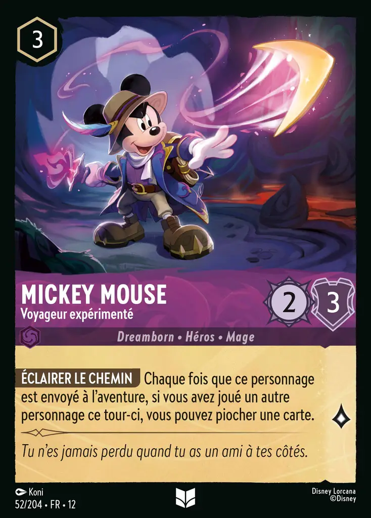 LOR12 [FR] WIL 052 MICKEY MOUSE, VOYAGEUR EXPERIMENTE (UNCO)