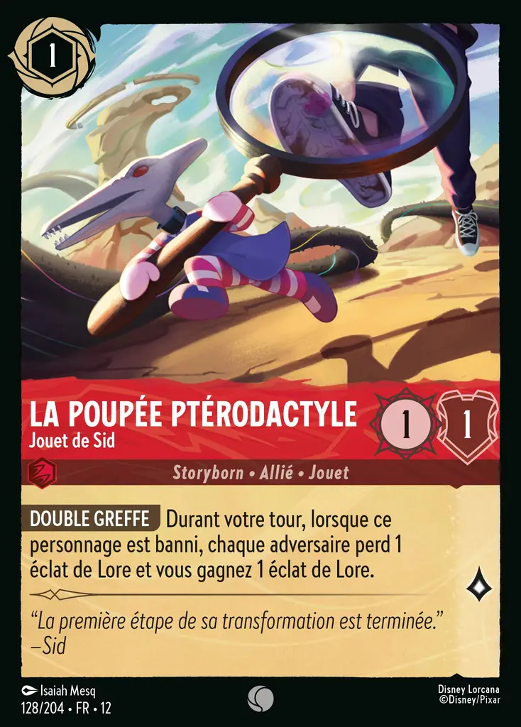 LOR12 [FR] WIL 128 LA POUPEE PTERODACTYLE, JOUET DE SID (COMMUNE)