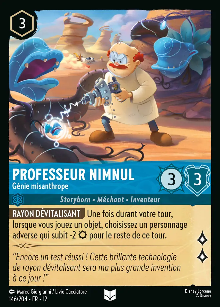 LOR12 [FR] WIL 146 PROFESSEUR NIMNUL, GENIE MISANTHROPE (UNCO)