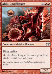 MTG [FR] CHK 152 AKKI LANCE-CHARBON (CREATURE : GOBELIN ET SHAMANE)