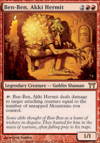 MTG [FR] CHK 157 BEN-BEN, ERMITE AKKI (CREATURE LEGENDAIRE : GOBELIN ET SHAMANE)