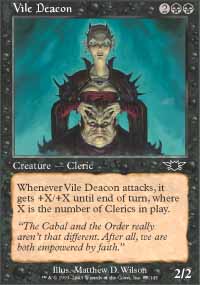 MTG [FR] LGN 085 DIACRE INFAME (CREATURE : HUMAIN ET CLERC)