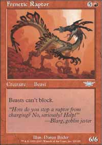 MTG [FR] LGN 093 PREDATEUR FRENETIQUE (CREATURE : DINOSAURE ET BETE)